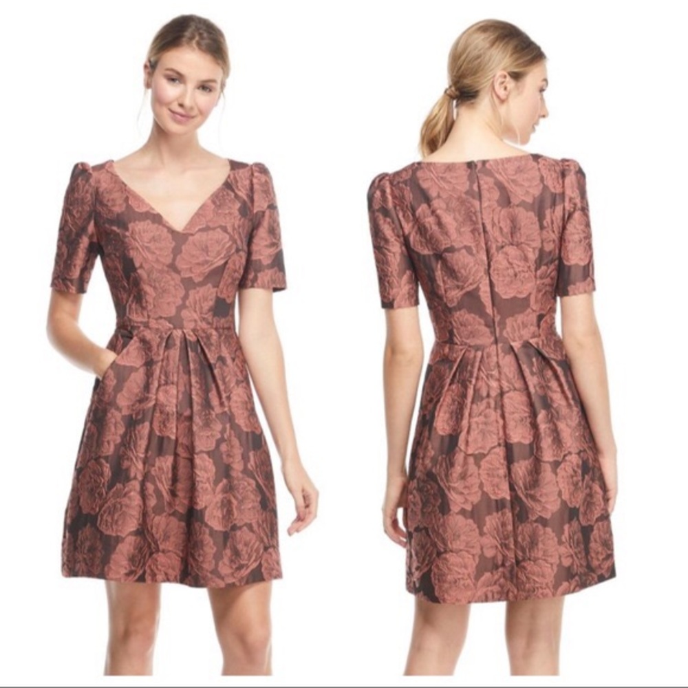 Gal Meets Glam Ingrid Jacquard Fit & Flare Dress